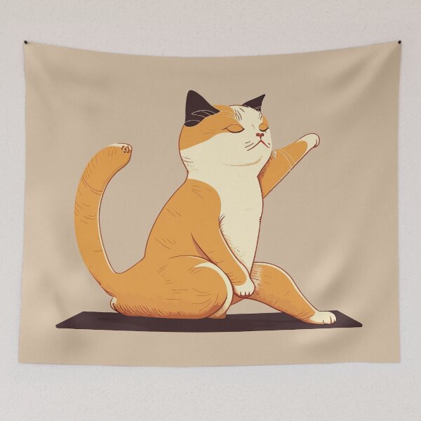 Item preview, Cat doing Yoga designed and sold by Amir Faysal.