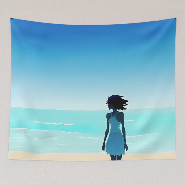 Item preview, Coastal Minimalist Style Beach Chic Calming Ocean Blues - AI Art 2 of 8 designed and sold by Beachy.