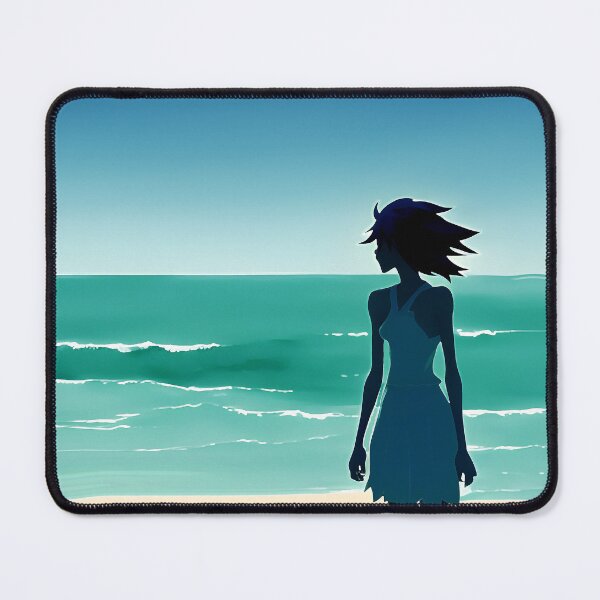 Item preview, Coastal Minimalist Style Beach Chic Calming Ocean Blues - AI Art 3 of 8 designed and sold by Beachy.