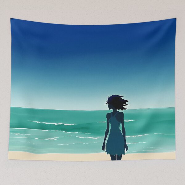 Item preview, Coastal Minimalist Style Beach Chic Calming Ocean Blues - AI Art 3 of 8 designed and sold by Beachy.