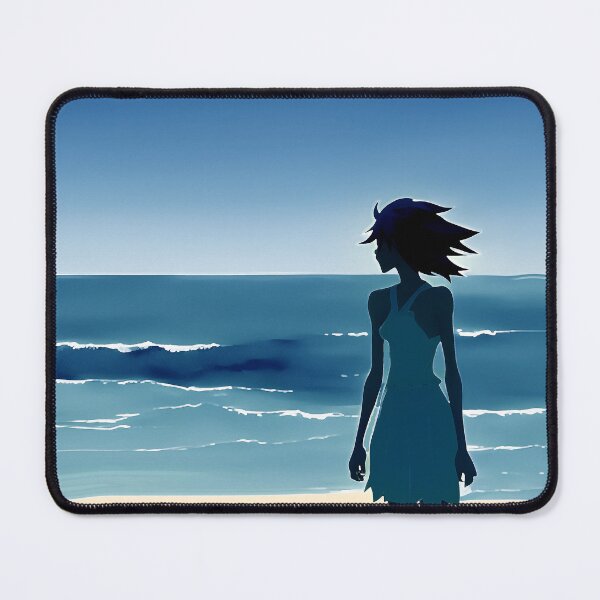 Item preview, Coastal Minimalist Style Beach Chic Calming Ocean Blues - AI Art 4 of 8 designed and sold by Beachy.