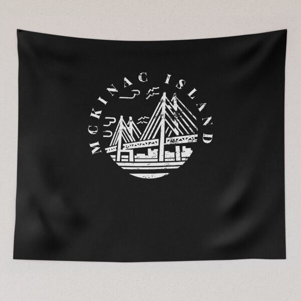 Item preview, Mackinac Island Michigan bridge men women Retro Vintage designed and sold by Jeangel97.
