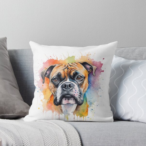Item preview, Boxer Dog Bright Watercolor Painting designed and sold by Bug & Brush.