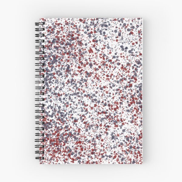Item preview, Hand-Drawn Red & Navy Paint Splatter Pattern On White designed and sold by BlueMoonBarn.