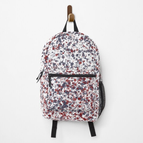 Item preview, Hand-Drawn Red & Navy Paint Splatter Pattern On White designed and sold by BlueMoonBarn.