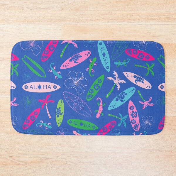 Item preview, Aloha Bright Blue, Pink, and Greens - Repeat Pattern designed and sold by PompousPeasant.