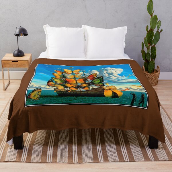 Item preview, BUTTERFLY SHIP Vintage Surreal Abstract Fantasy Print designed and sold by zvlpdxce20.