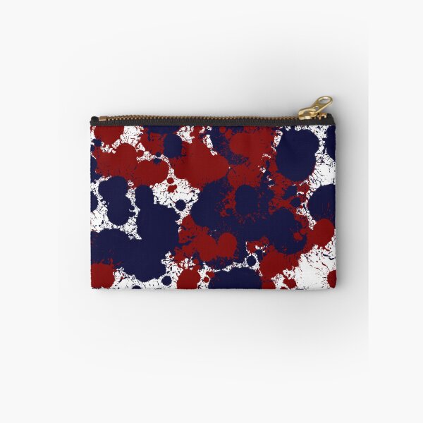 Item preview, Hand-Drawn Navy & Red Paint Spatter Pattern on White designed and sold by BlueMoonBarn.