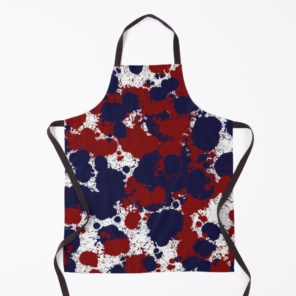 Item preview, Hand-Drawn Navy & Red Paint Spatter Pattern on White designed and sold by BlueMoonBarn.