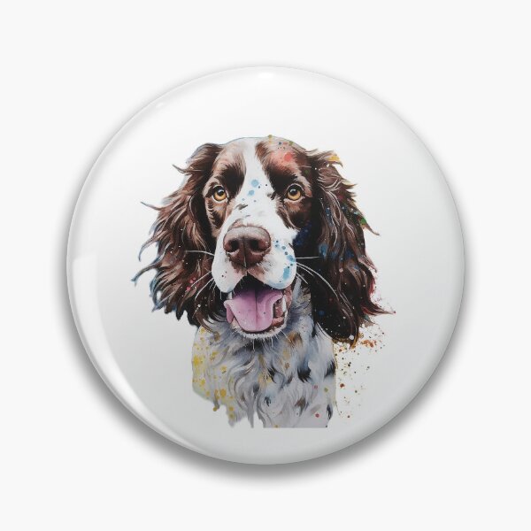 Item preview, English Springer Spaniel Bright Watercolor Painting  designed and sold by Bug & Brush.