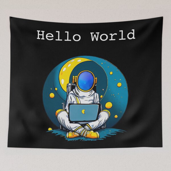Item preview, Astronaut Hello World designed and sold by okomerkilic.
