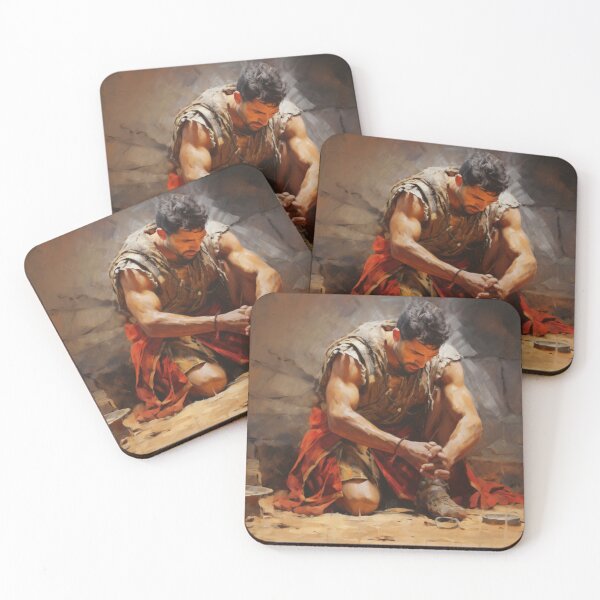 Item preview, Remorseful Reflection: Roman Soldier's Moment of Contemplation designed and sold by RnRShopAI.