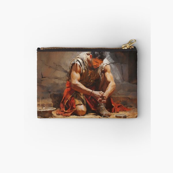 Item preview, Remorseful Reflection: Roman Soldier's Moment of Contemplation designed and sold by RnRShopAI.