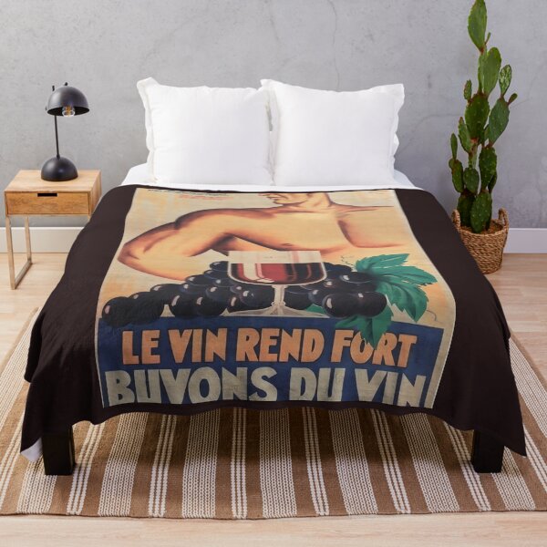 Aperçu de l'œuvre Vin français de 1934 "Le vin rend fort - buvons du vin" (Le vin rend fort créée et vendue par rylwylaehml86.