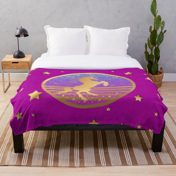 Item preview, UNICORN OF GOLD III 3D PURPLE HAZE UNIVERSE designed and sold by RagdollGypzy.