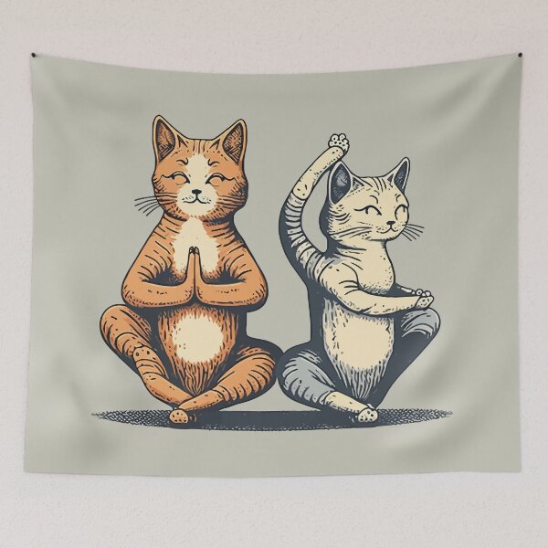 Item preview, Cats doing Yoga designed and sold by Amir Faysal.