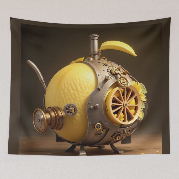 Item preview, Steampunk Lemon Art Painting Design Print designed and sold by randomtdesigns.