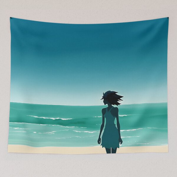 Item preview, Coastal Minimalist Style Beach Chic Calming Ocean Blues - AI Art 6 of 8 designed and sold by Beachy.