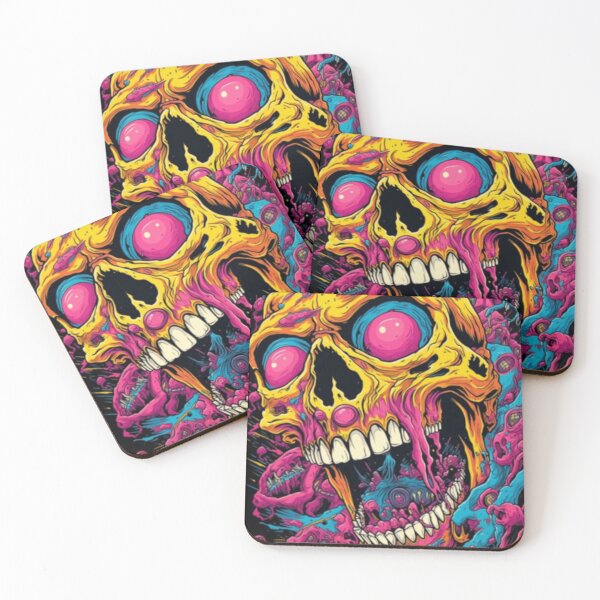 Item preview, Colorful fresh skull designed and sold by Newtaste-Store.