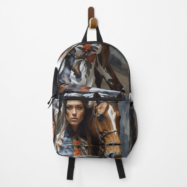 Item preview, Harmony Unveiled: Pinto Horse with Woman Art Print designed and sold by Artforhorse.