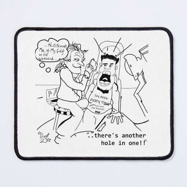 Item preview, Funny dentist and Patient cartoon. designed and sold by Grant Wilson.