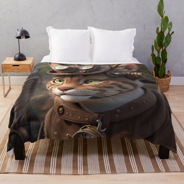Item preview, Steampunk Bobcat Art Painting Design Print designed and sold by randomtdesigns.