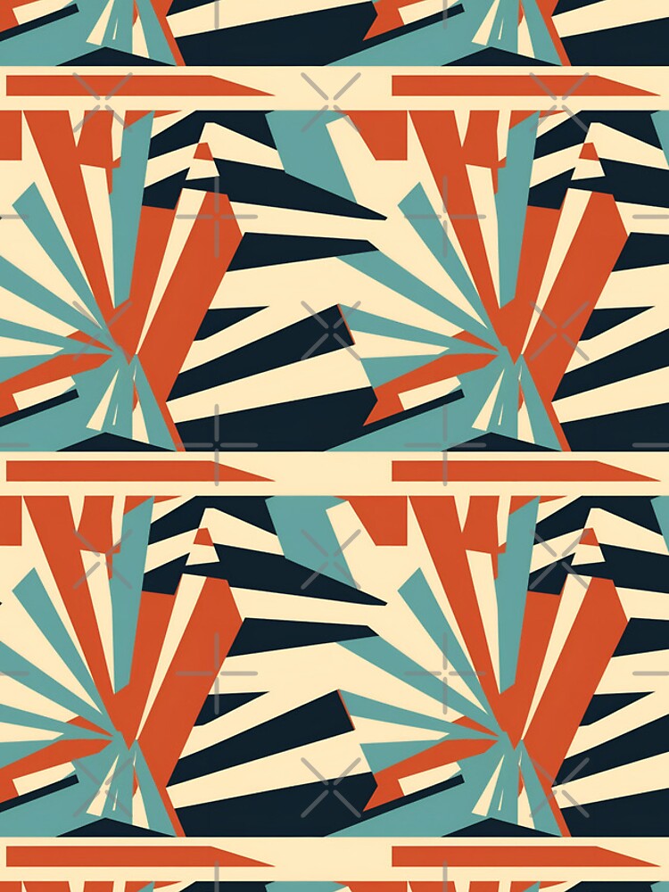 Thumbnail 4 of 4, Samsung Galaxy Phone Case, Retro Blue Red Rays Abstract Pattern designed and sold by Sturdust.