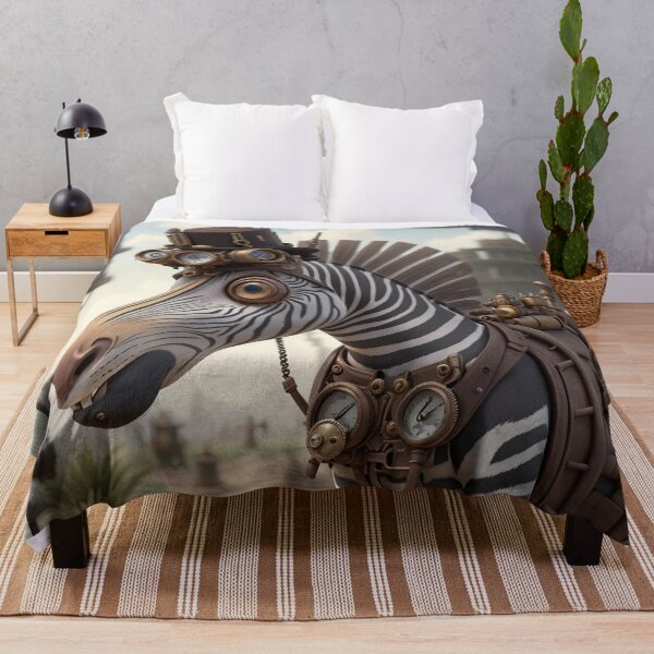 Item preview, Steampunk Zebra Art Painting Design Print designed and sold by randomtdesigns.