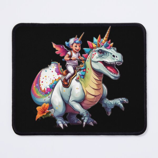 Item preview, boy Unicorn Riding Dinosaur, T-Rex Funny Unicorns Party Rainbow Squad Gifts for Kids Boys Girls  designed and sold by teesBYAlioui.
