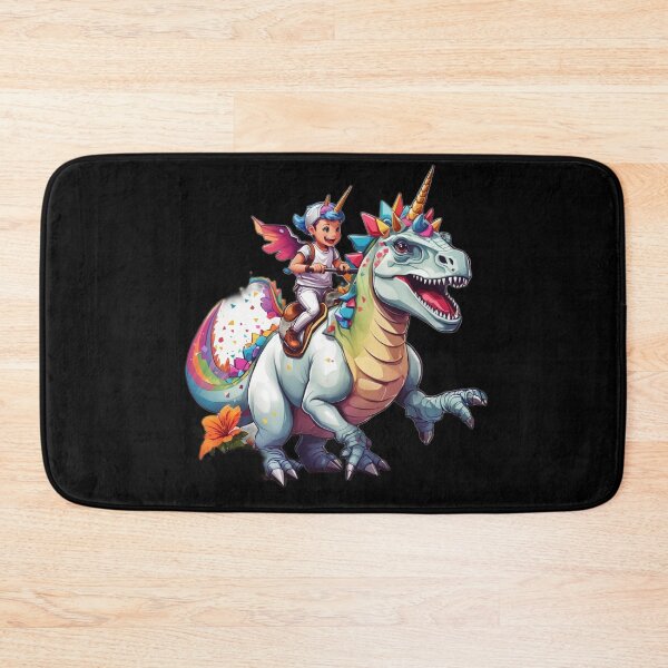 Item preview, boy Unicorn Riding Dinosaur, T-Rex Funny Unicorns Party Rainbow Squad Gifts for Kids Boys Girls  designed and sold by teesBYAlioui.