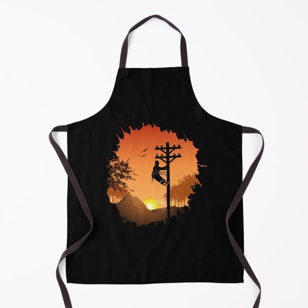 Item preview, Retro Lineman Sunset Father Men Electric Cable Lineman designed and sold by DSWShirts.