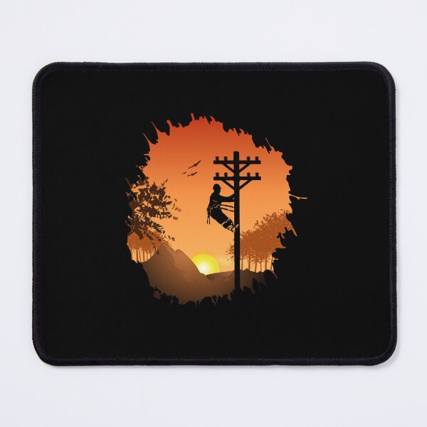Item preview, Retro Lineman Sunset Father Men Electric Cable Lineman designed and sold by DSWShirts.
