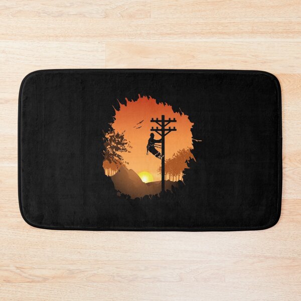 Item preview, Retro Lineman Sunset Father Men Electric Cable Lineman designed and sold by DSWShirts.