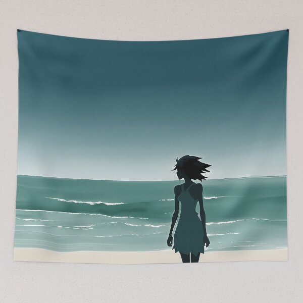 Item preview, Coastal Minimalist Style Beach Chic Calming Ocean Blues - AI Art 8 of 8 designed and sold by Beachy.
