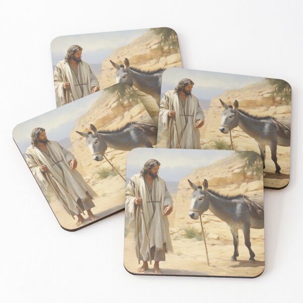 Item preview, Divine Journey: Jesus and the Donkey designed and sold by RnRShopAI.