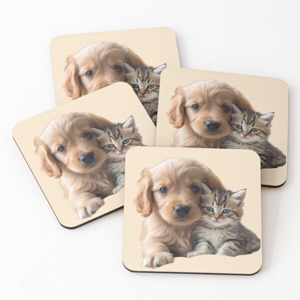 Item preview, Cute Dog and Cat designed and sold by Myra365Art.