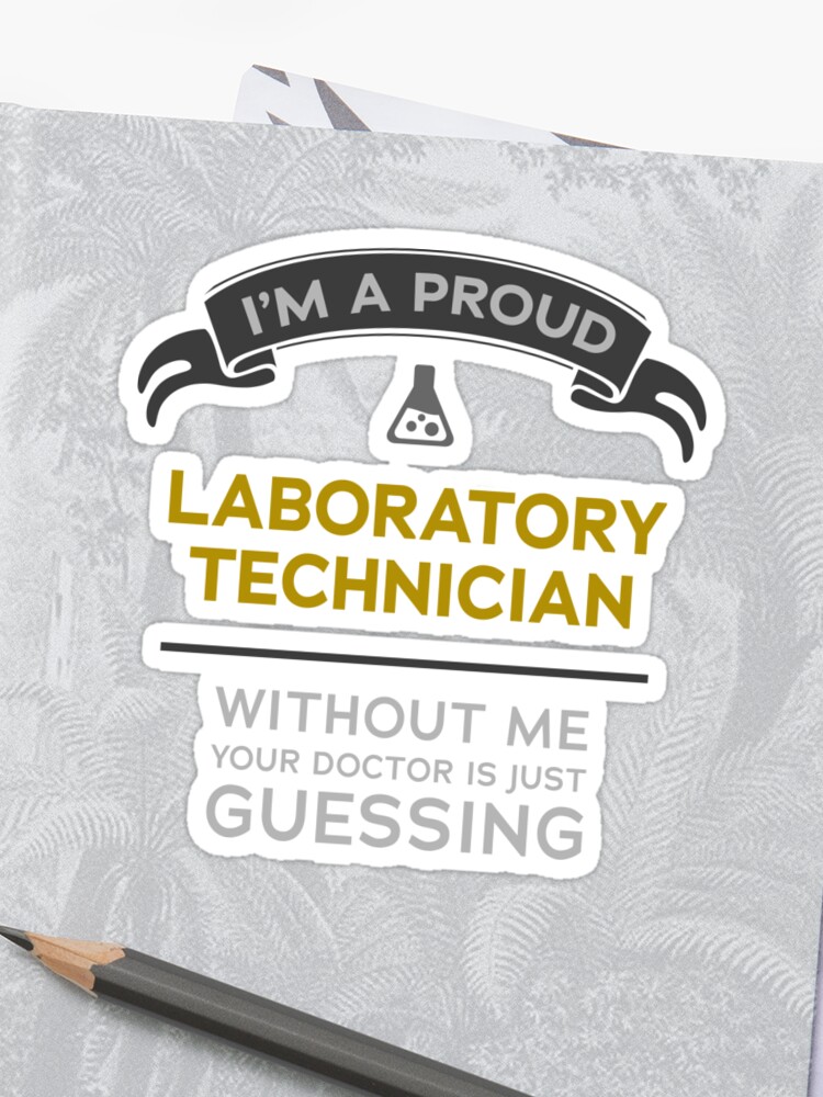 Proud Medical Laboratory Scientist Funny Lab Tech Sticker By