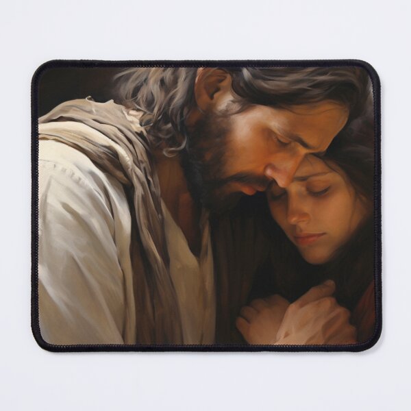 Item preview, Divine Comfort: Jesus Embracing Grieving Hearts designed and sold by RnRShopAI.
