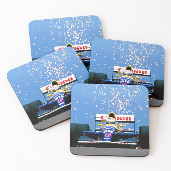 Item preview, Nigel Mansell racing in his 1991 racecar with sparks flying in the air designed and sold by Rodissimus1984.