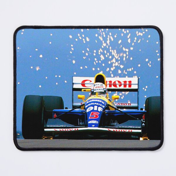 Item preview, Nigel Mansell racing in his 1991 racecar with sparks flying in the air designed and sold by Rodissimus1984.