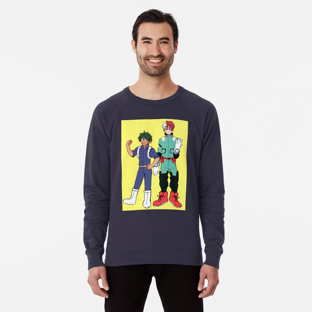Deku Todoroki Clothesswap Lightweight Sweatshirt By Karkitts Redbubble