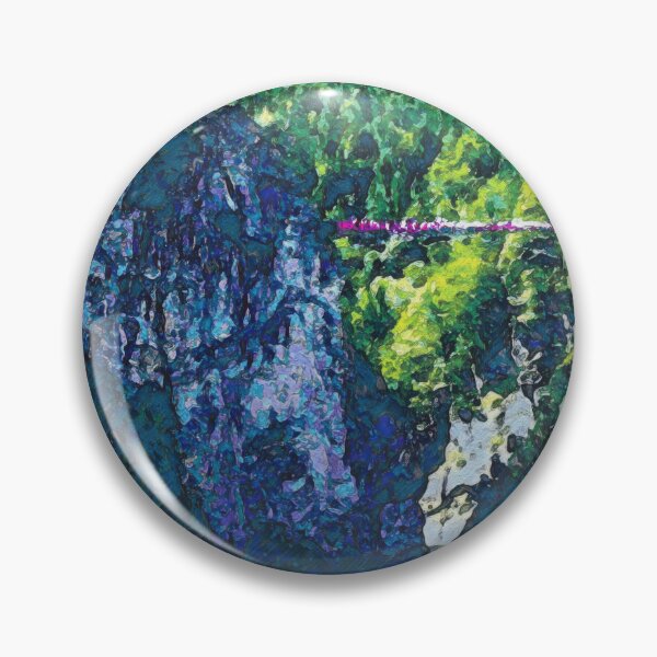 Item preview, SUSPENSION BRIDGE AND WATERFALL  designed and sold by ArtbyRolleen.