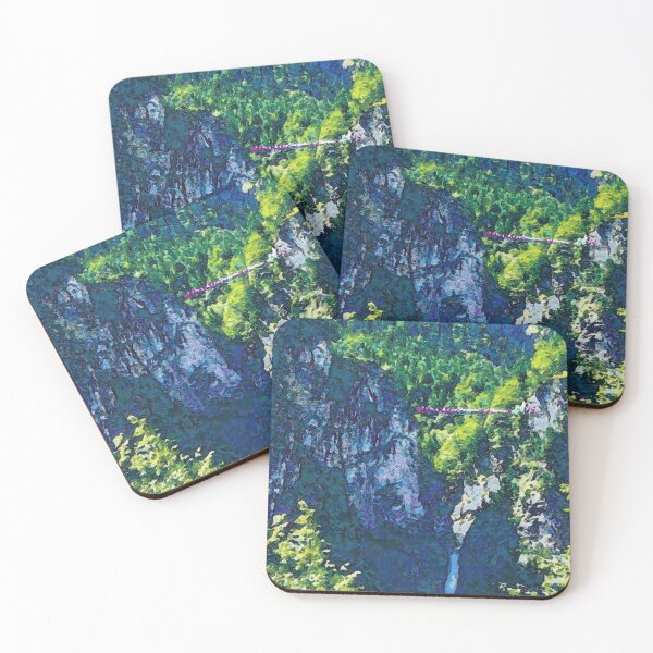 Item preview, SUSPENSION BRIDGE AND WATERFALL  designed and sold by ArtbyRolleen.