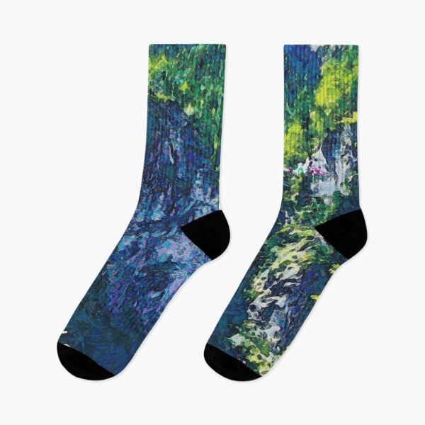 Item preview, SUSPENSION BRIDGE AND WATERFALL  designed and sold by ArtbyRolleen.