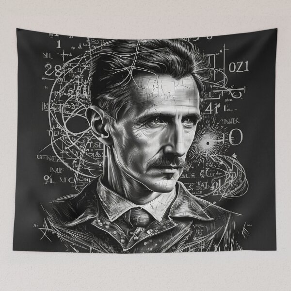 Item preview, Nikola Tesla in Space - Logarithm Scheme designed and sold by Lamarcy.