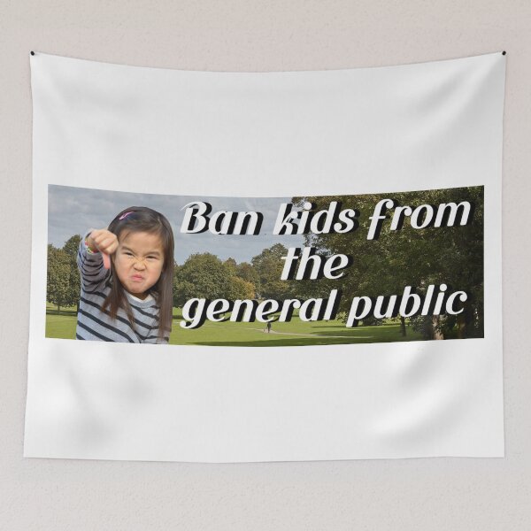 Item preview, Ban Kids From The General Public Bumper Sticker designed and sold by casserolestan.