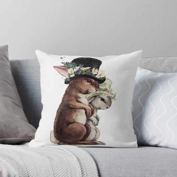 Item preview,  Spring Bunnies wearing Floral Top Hats  designed and sold by RagdollGypzy.