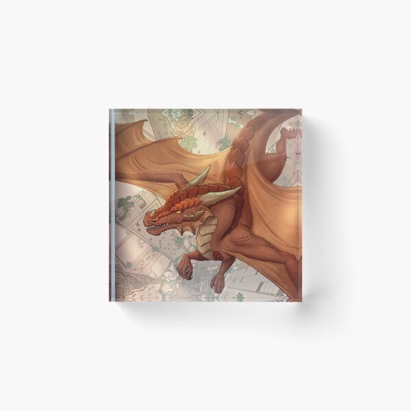 Item preview, The Ancient City - Post Apocalyptic Dragon Illustration designed and sold by Red Nebula Studios.
