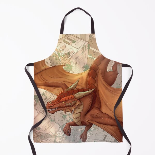 Item preview, The Ancient City - Post Apocalyptic Dragon Illustration designed and sold by Red Nebula Studios.