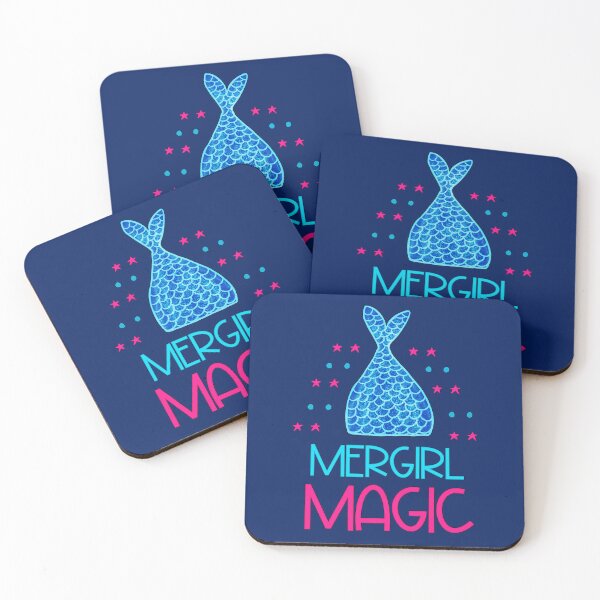 Item preview, Mergirl Mermaid Magic Cute Mermaid Quote designed and sold by Renata Illustrata.